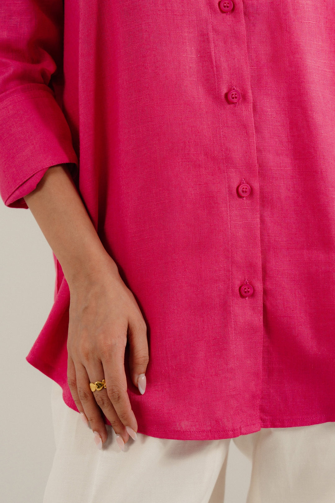 Pink Linen Shirt