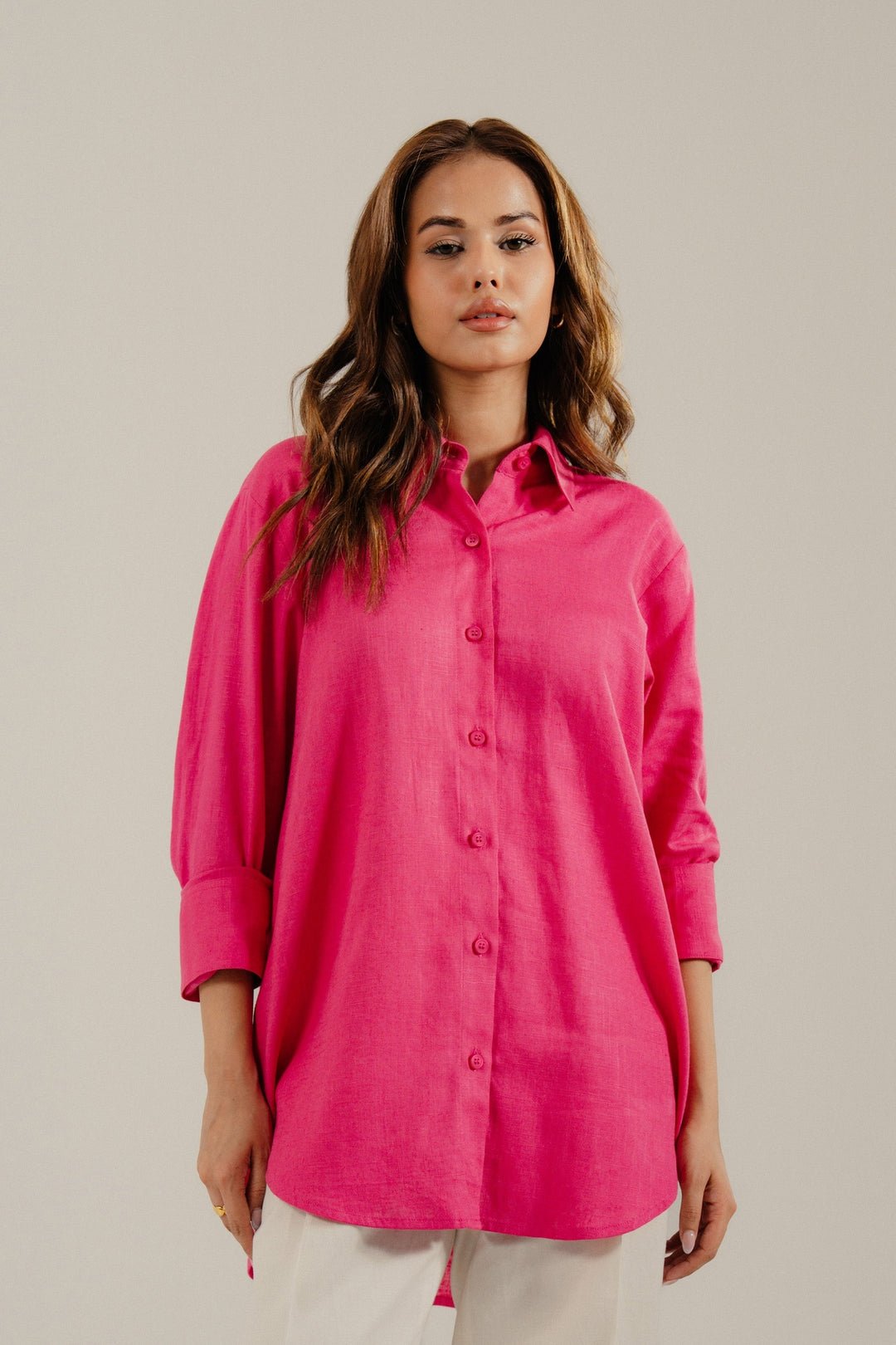 Pink Linen Shirt