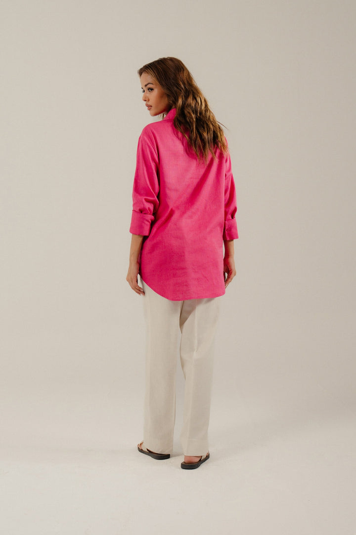 Pink Linen Shirt