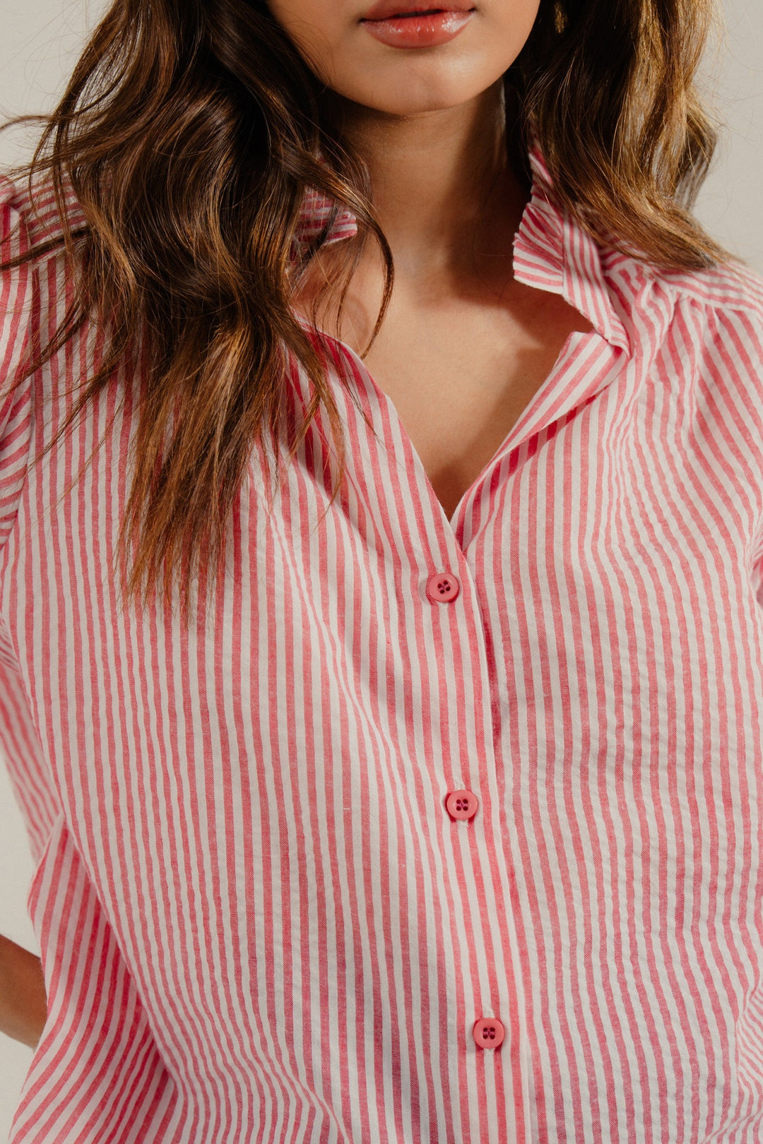 Pink Seersucker Shirt