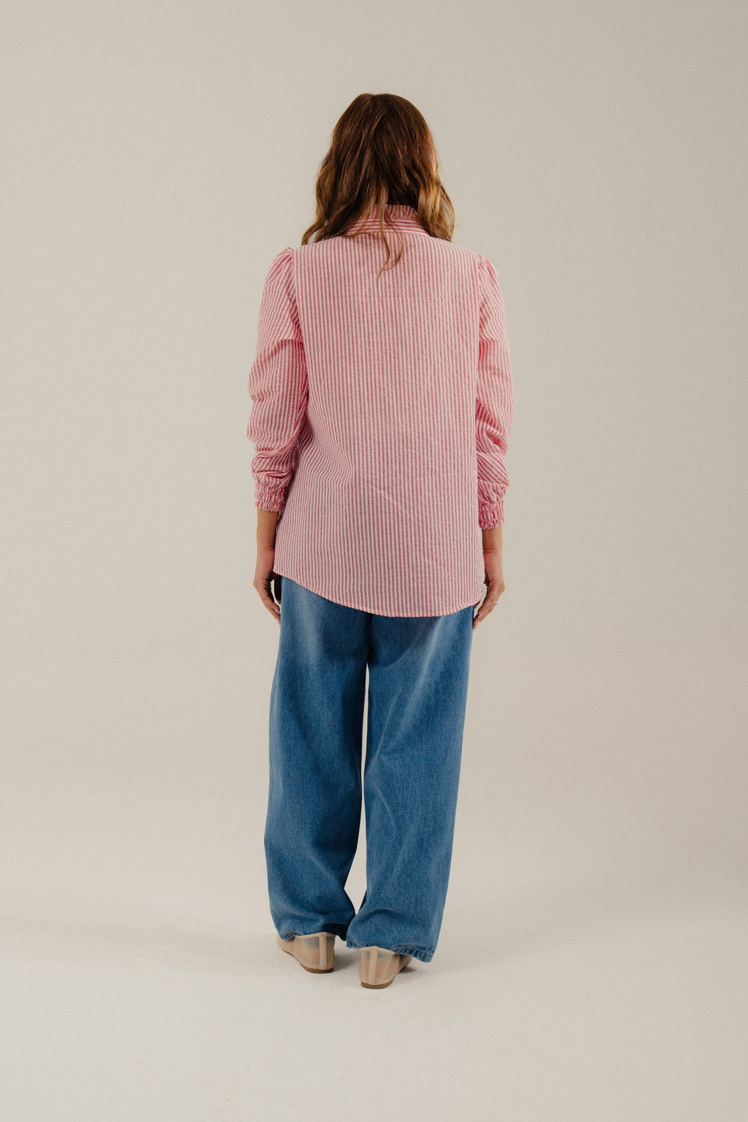Pink Seersucker Shirt