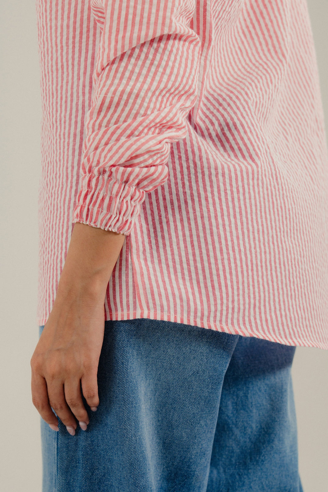 Pink Seersucker Shirt