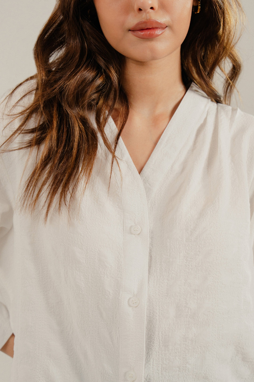 White Pleated Blouse