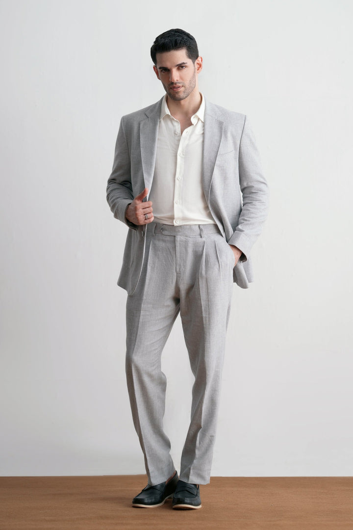Grey Linen Blazer