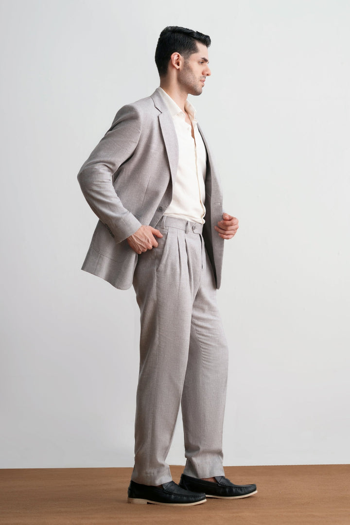 Grey Linen Blazer