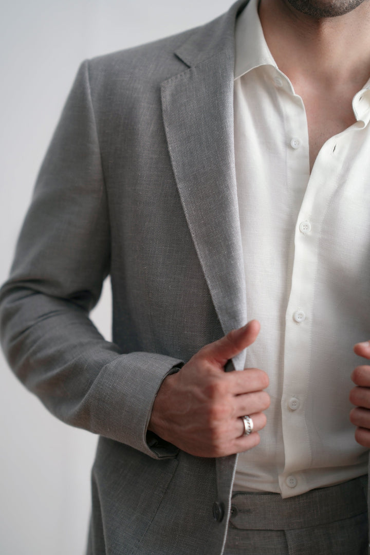 Grey Linen Blazer