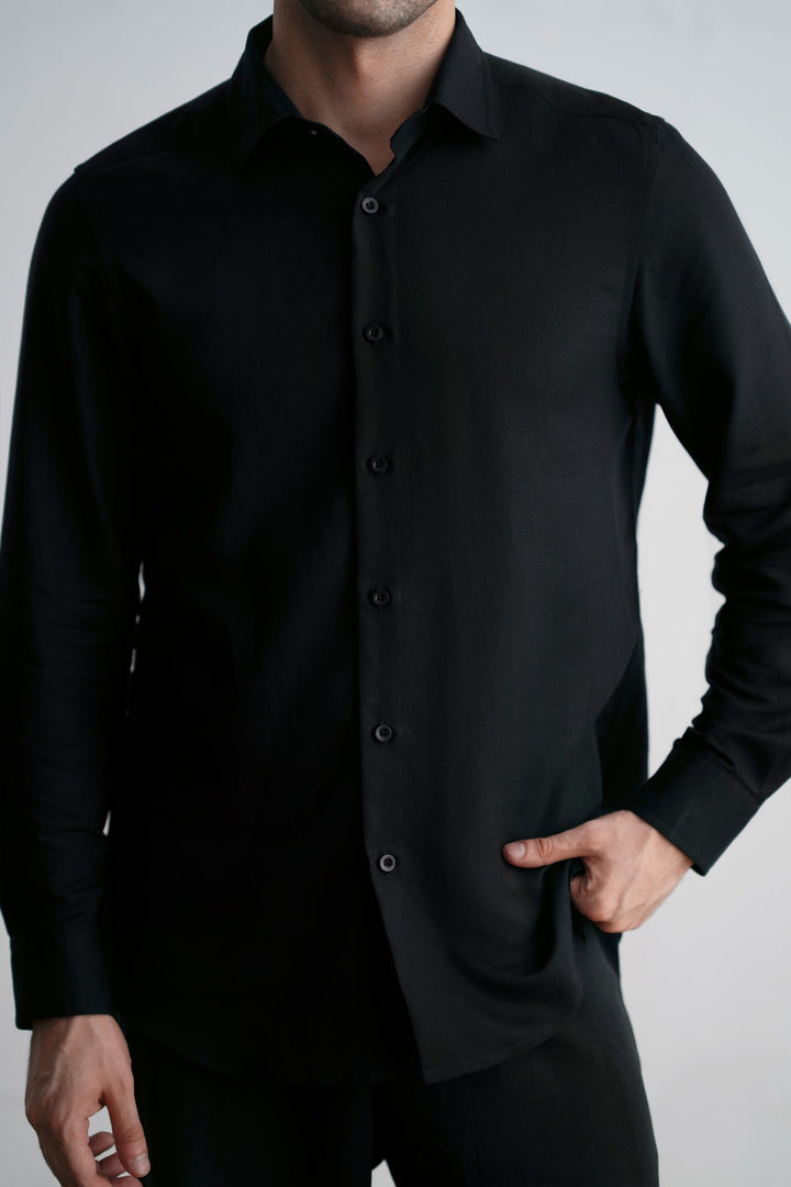 Black Linen Shirt
