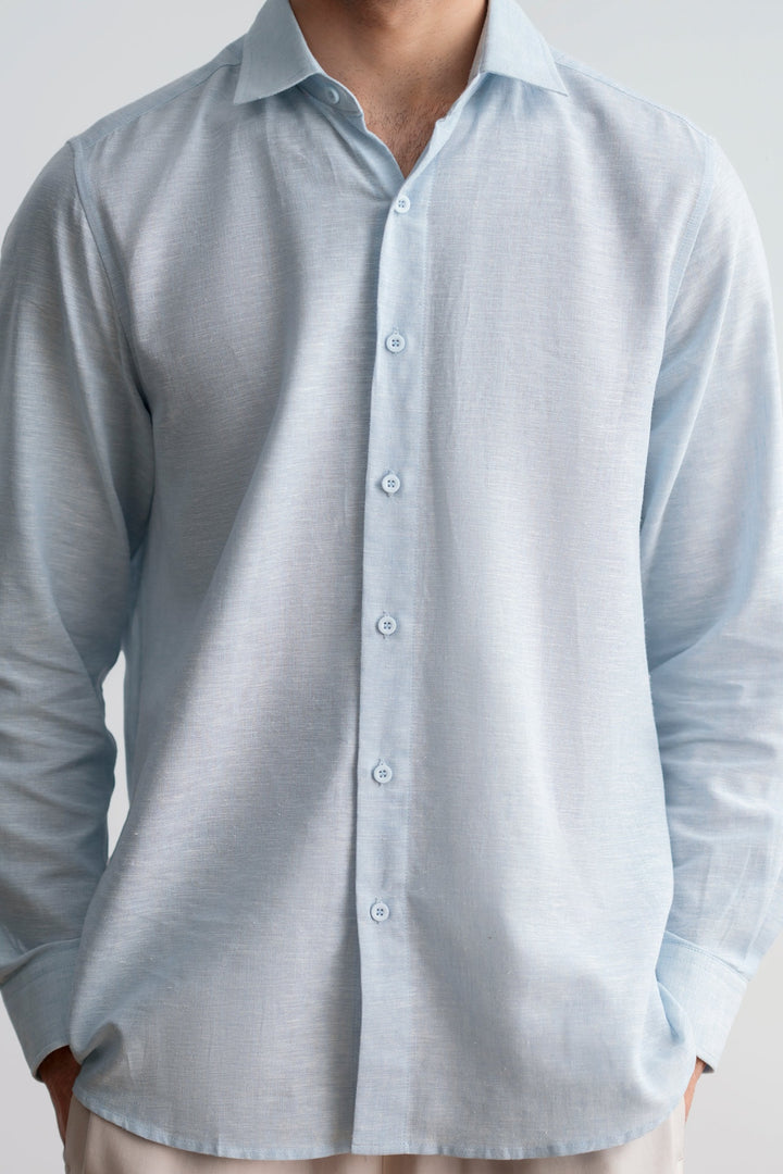Sky Blue Linen Shirt