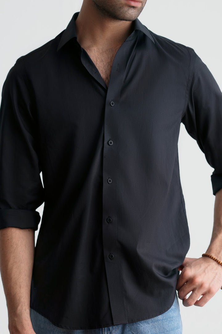 Black Cotton Shirt