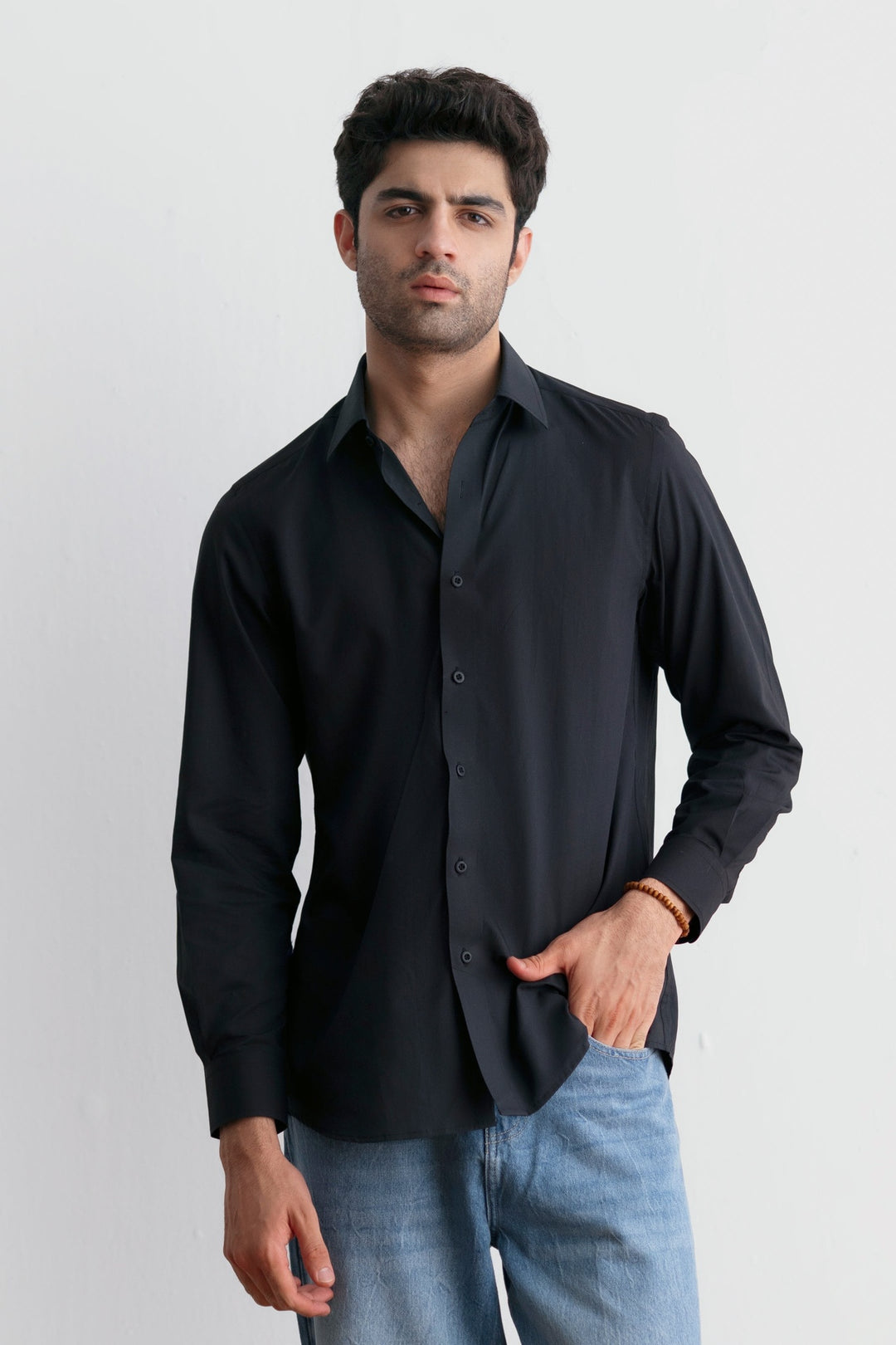 Black Cotton Shirt