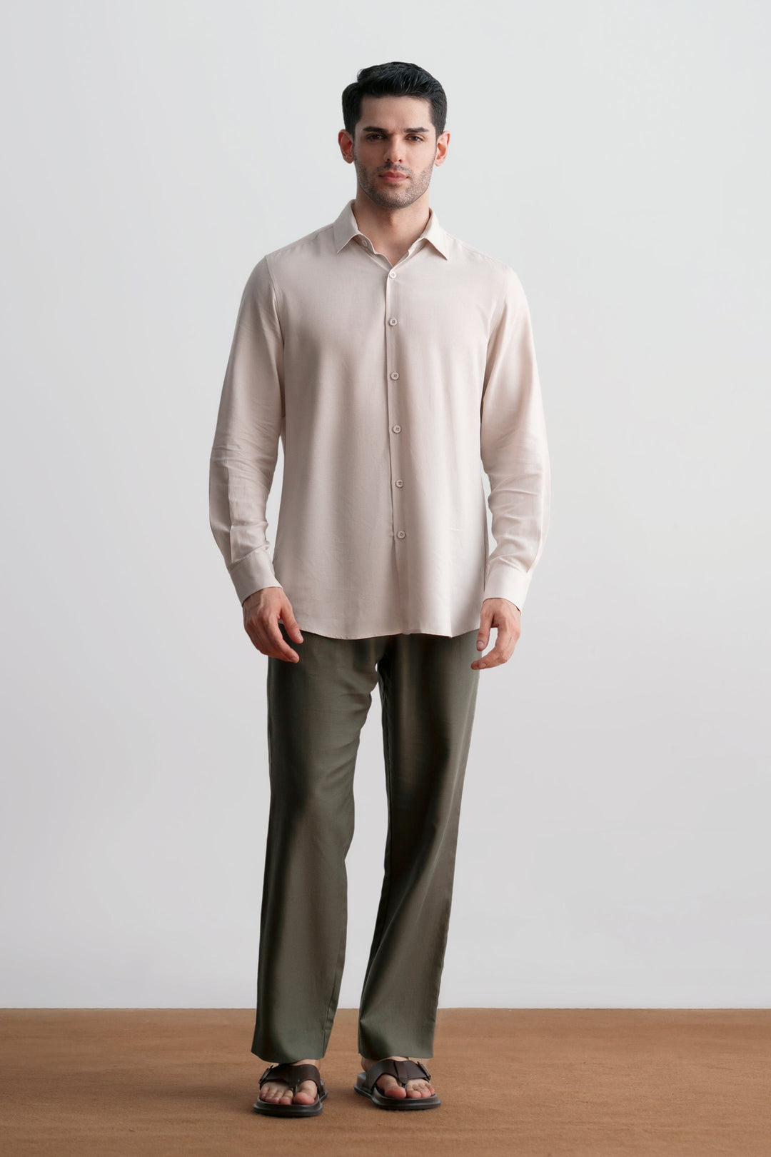 Beige Linen Shirt