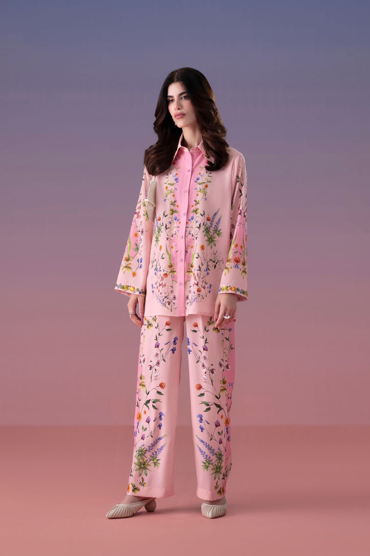 Light Pink Embroidered Co-Ord