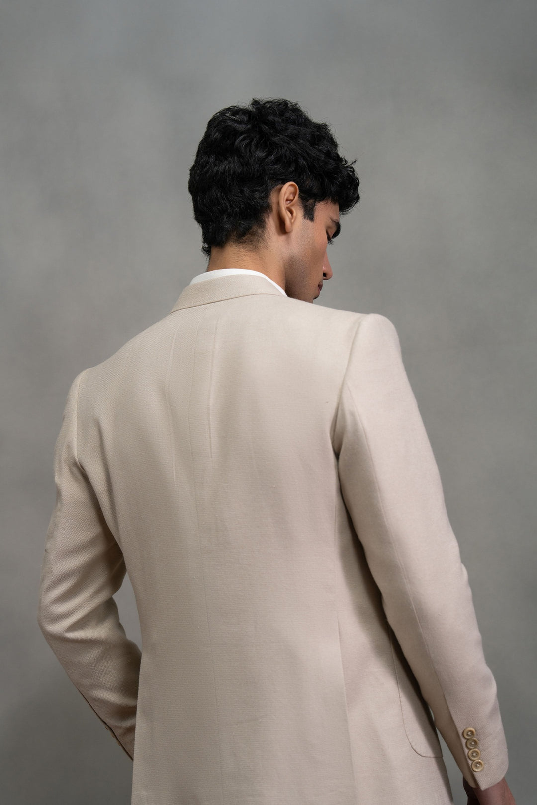 Beige Texture Blazer