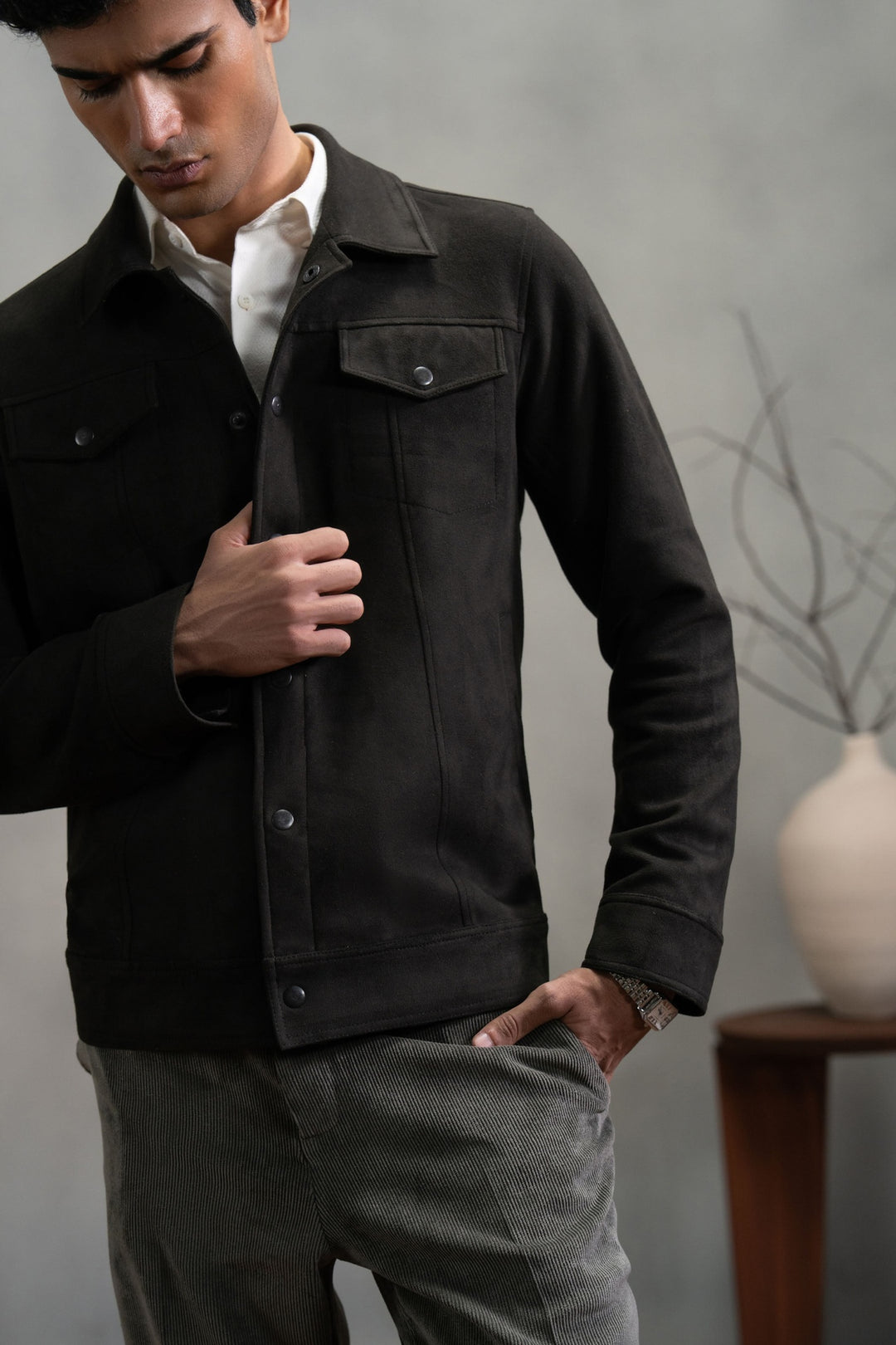 Brown Suede Trucket Jacket