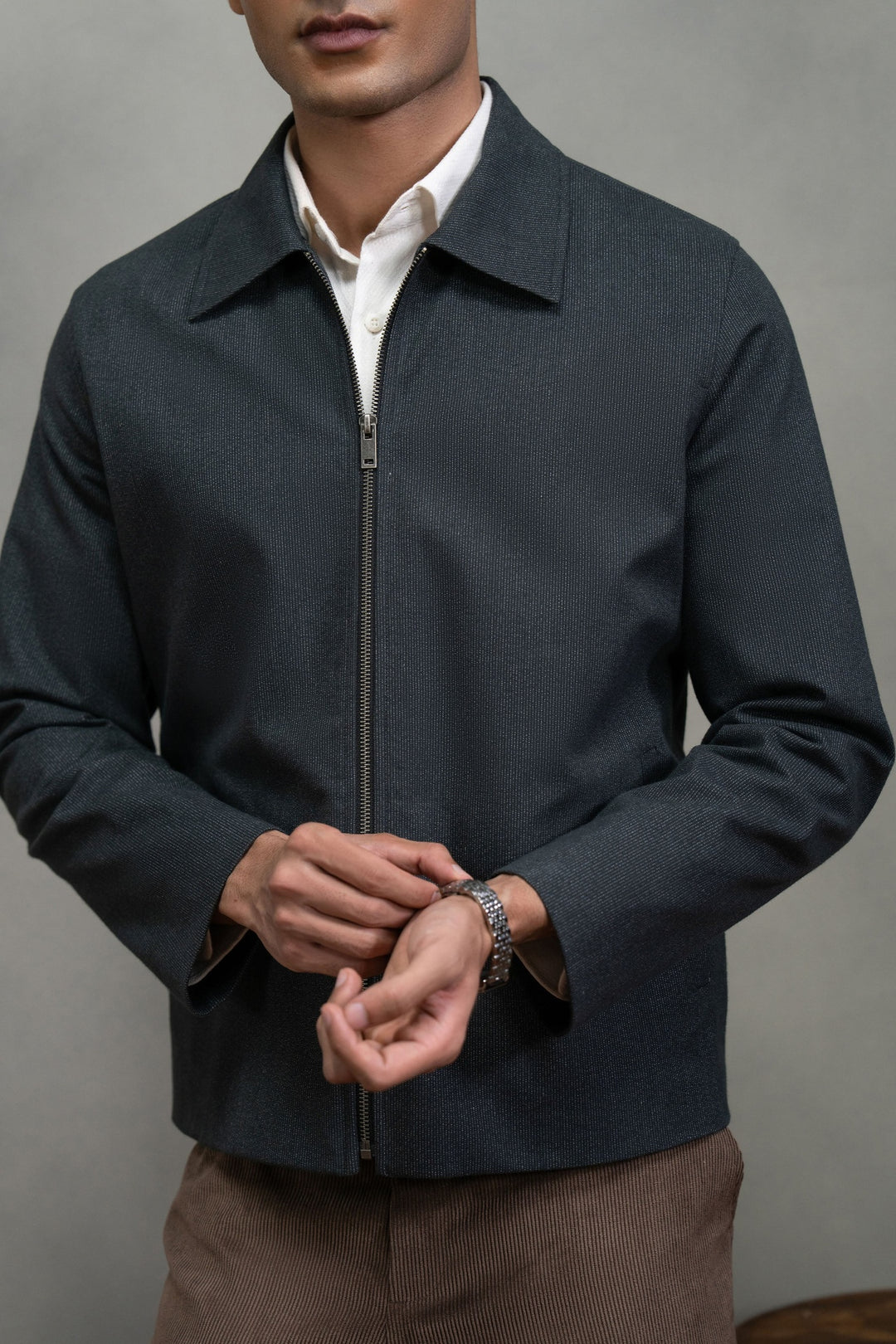 Dark Grey Zip up Jacket