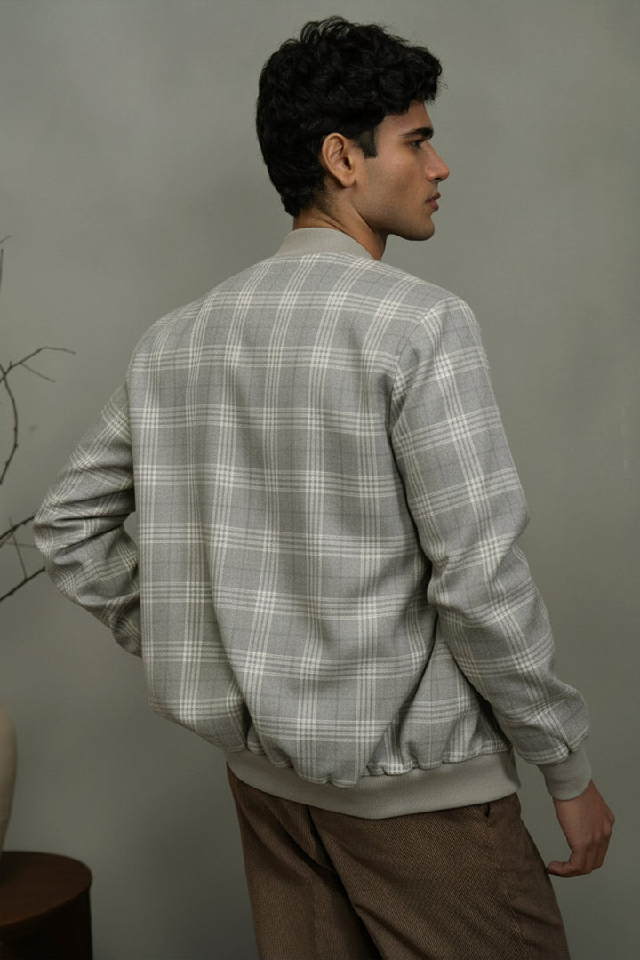 Light Gray Bomber Jacket