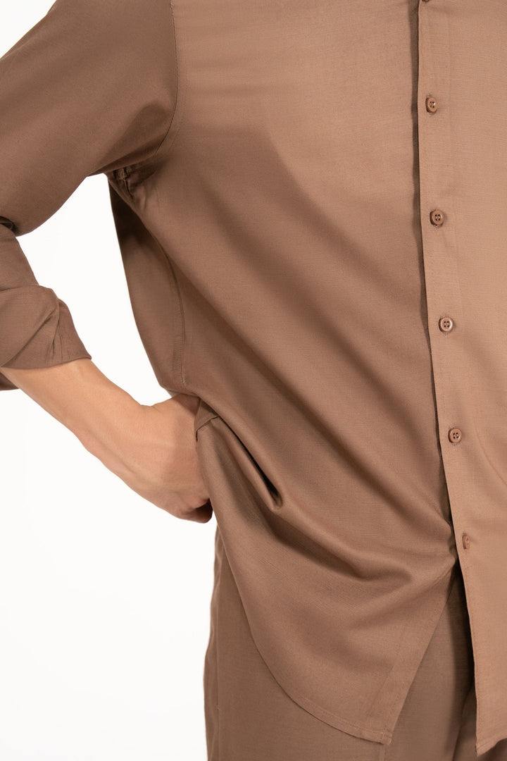 Brown Linen Co-Ord Set