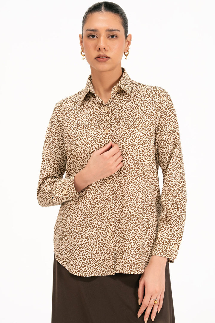 Printed Satin Shirt