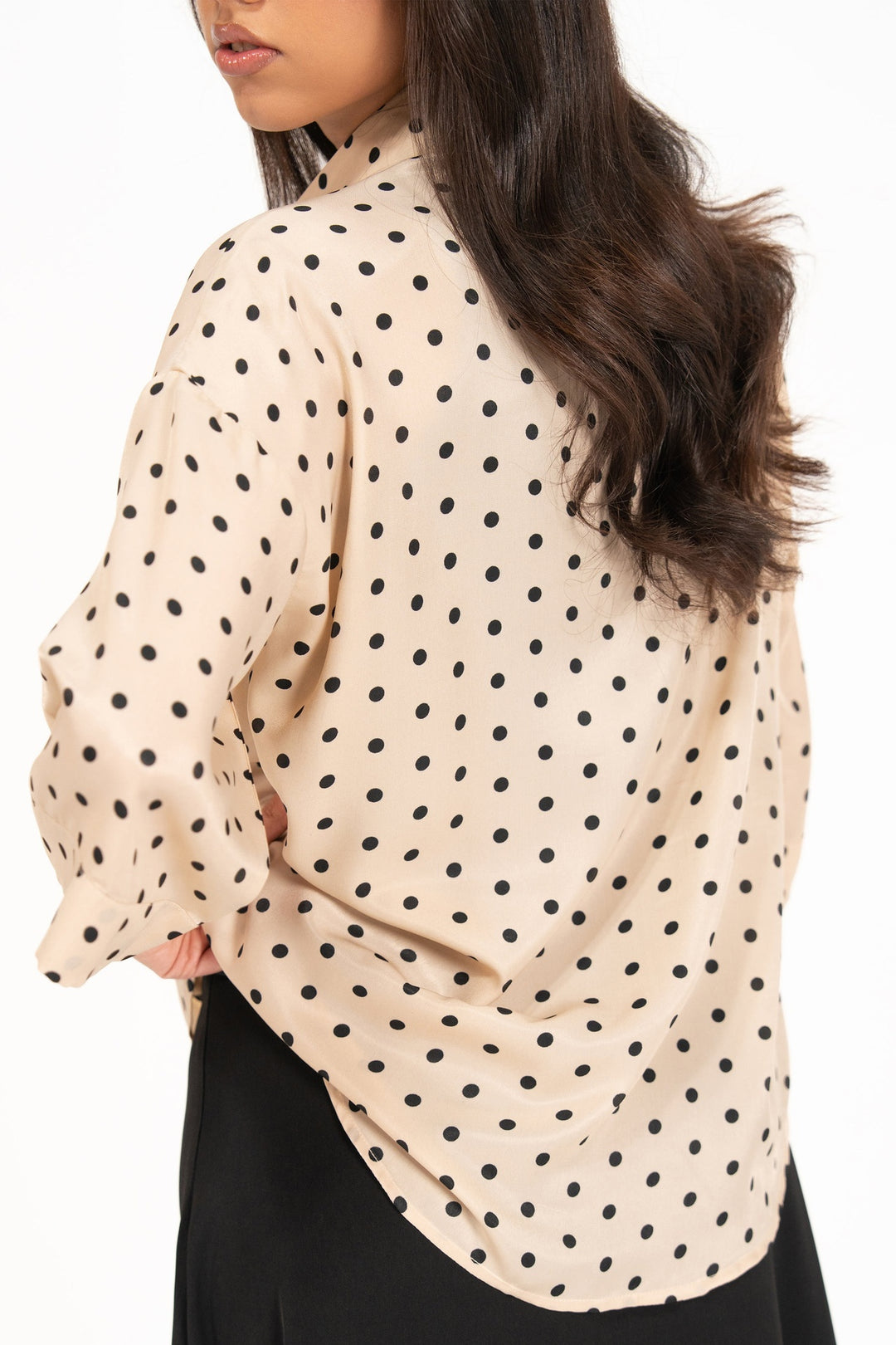Beige Polka Dot Shirt