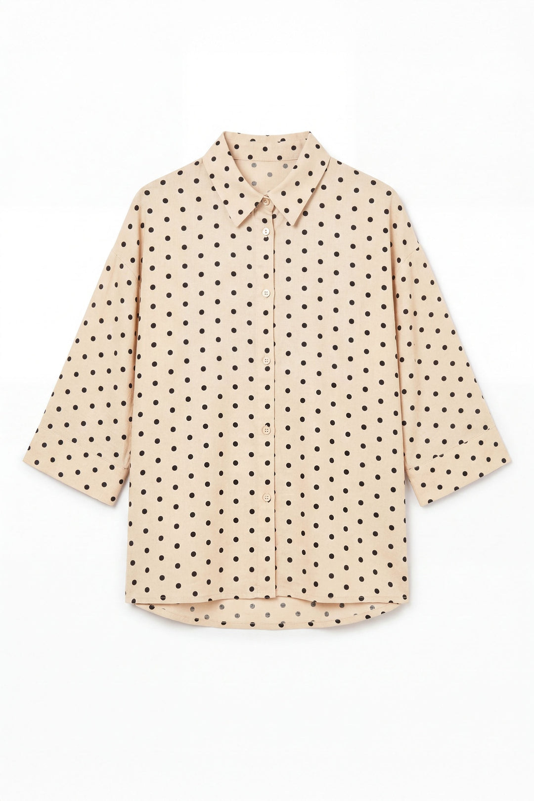 Beige Polka Dot Shirt