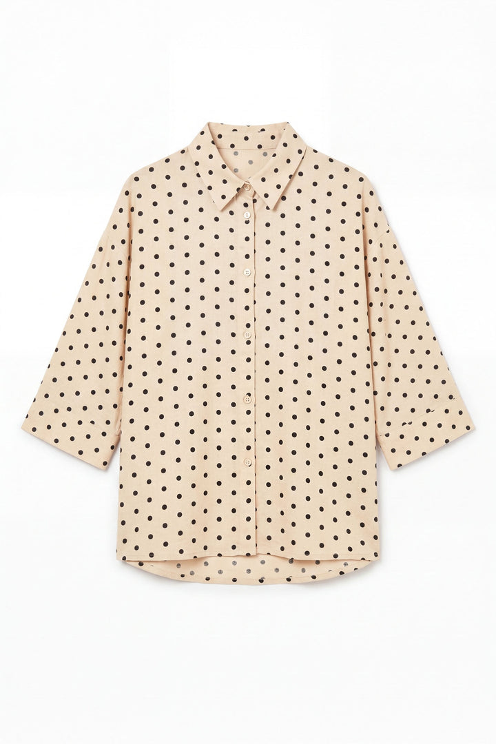 Beige Polka Dot Shirt