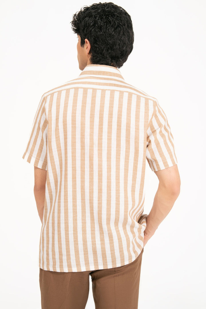 Beige Striped Shirt