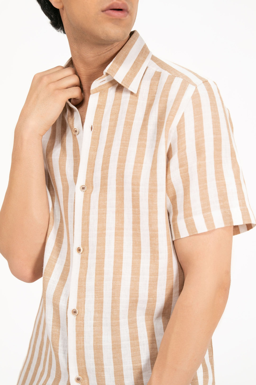 Beige Striped Shirt