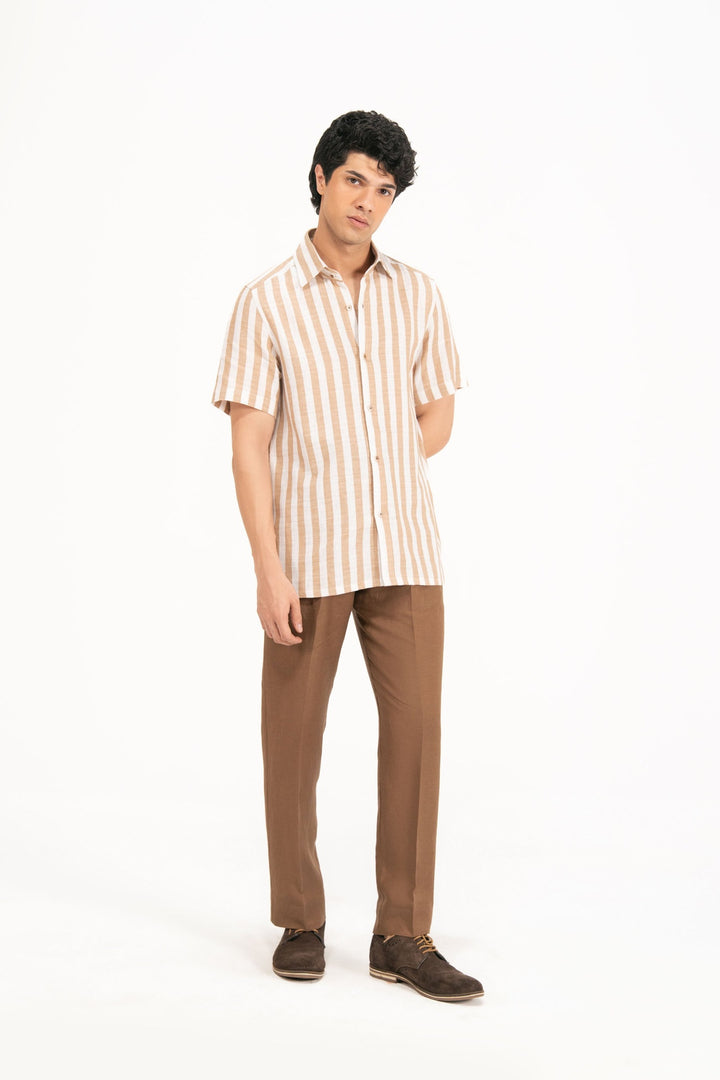 Beige Striped Shirt