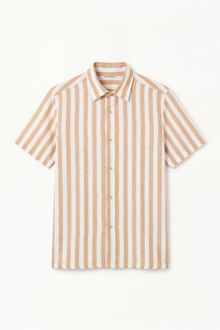 Beige Striped Shirt