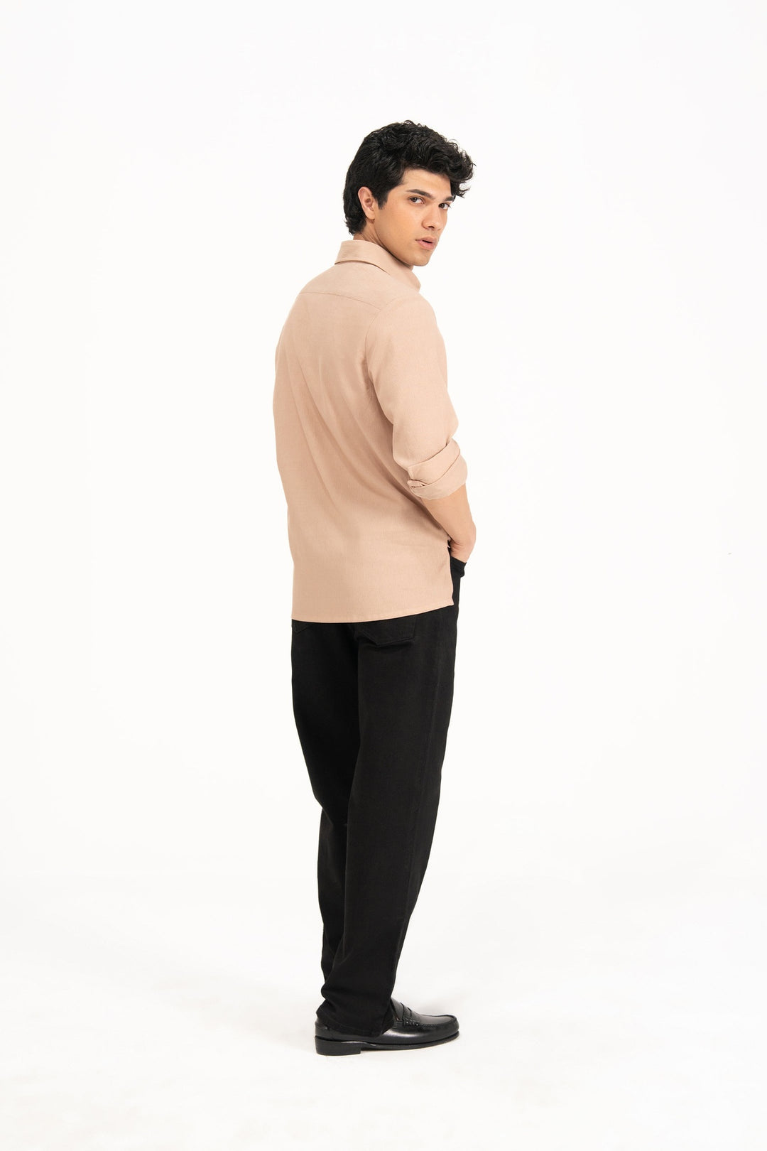 Beige Textured Polo