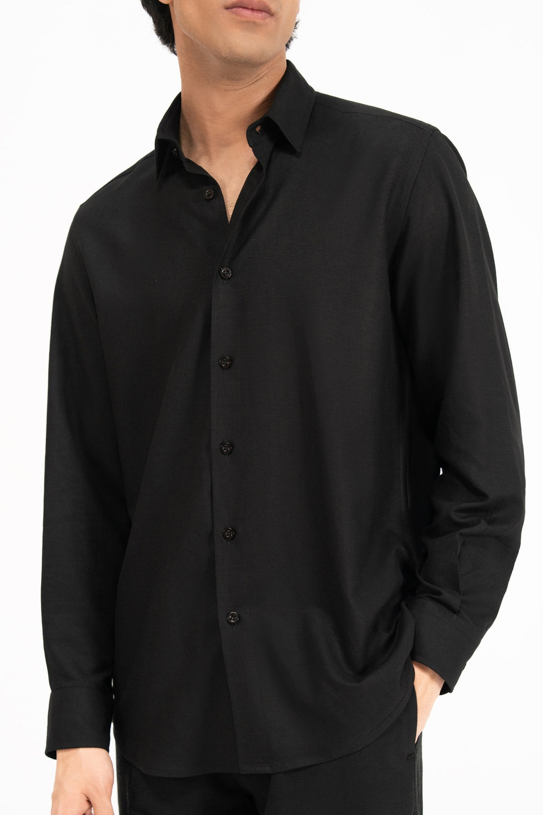 Black Linen Co-Ord Set