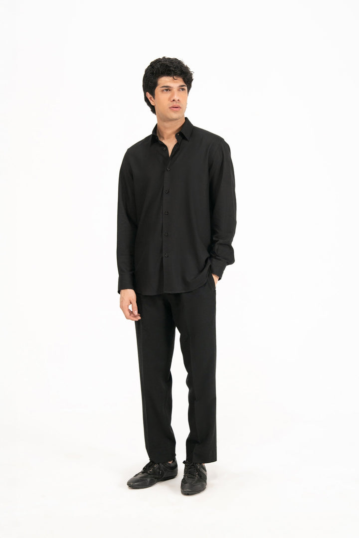 Black Linen Co-Ord Set