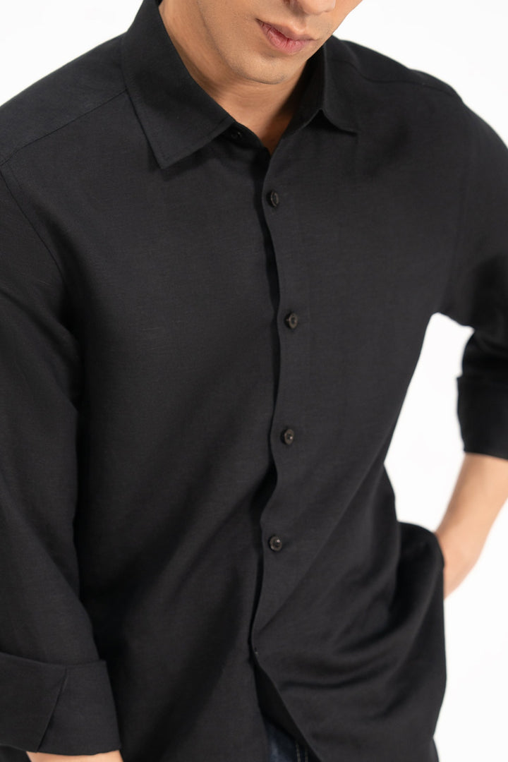 Black Linen Shirt