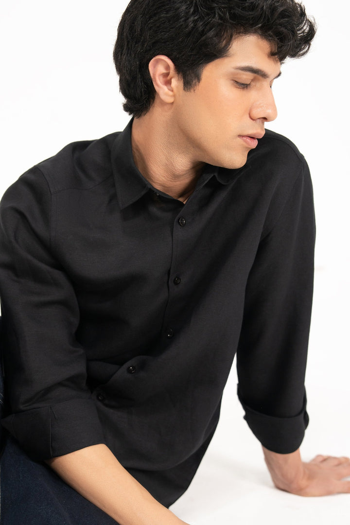 Black Linen Shirt
