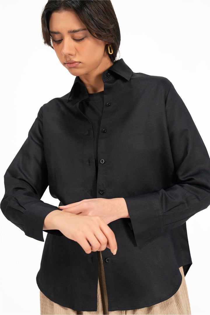 Black Linen Shirt
