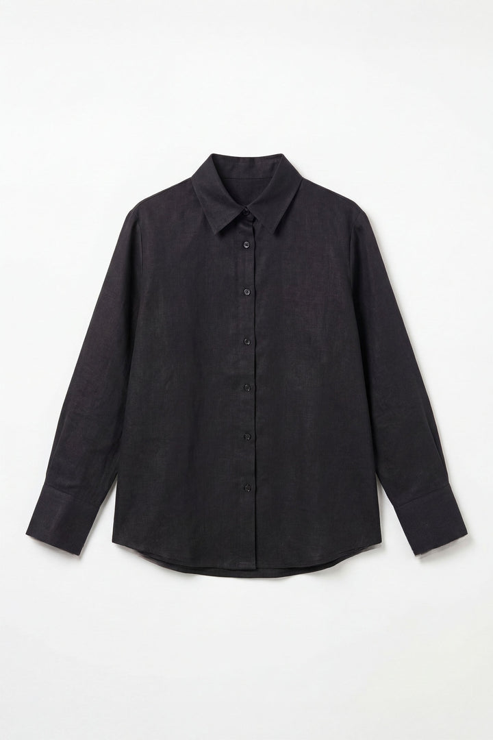 Black Linen Shirt
