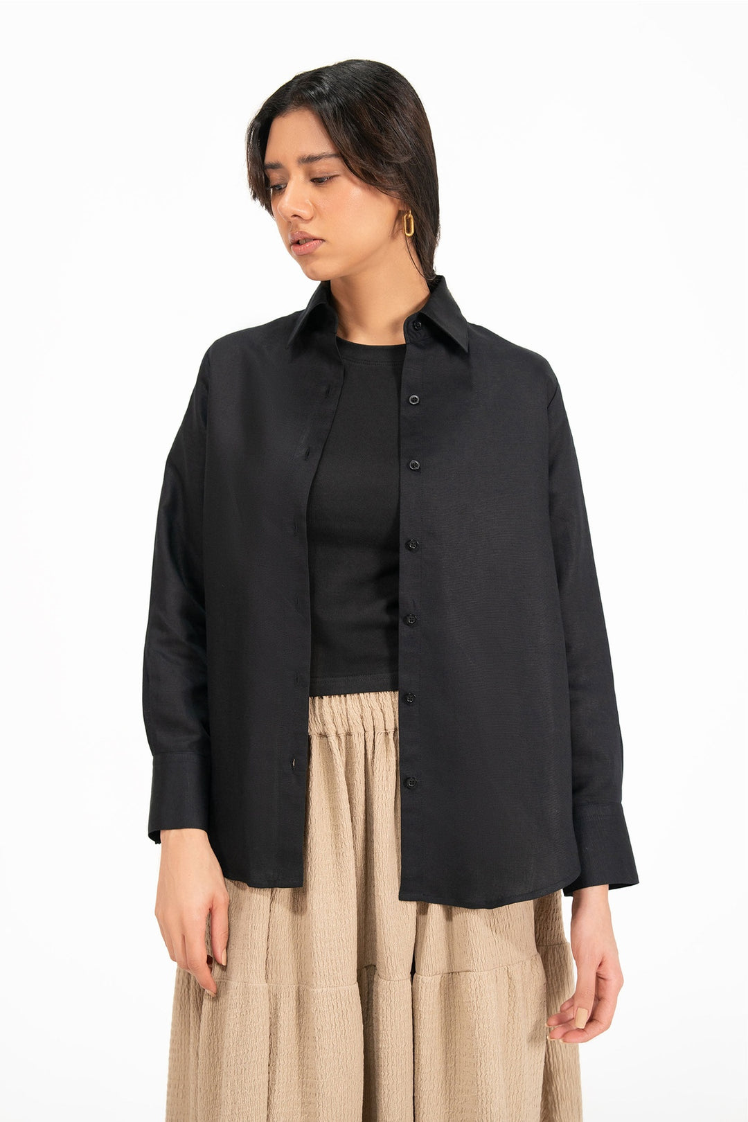 Black Linen Shirt