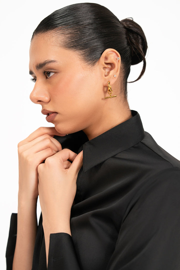 Black Satin Shirt