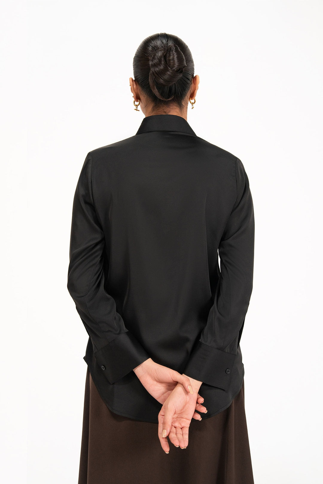 Black Satin Shirt