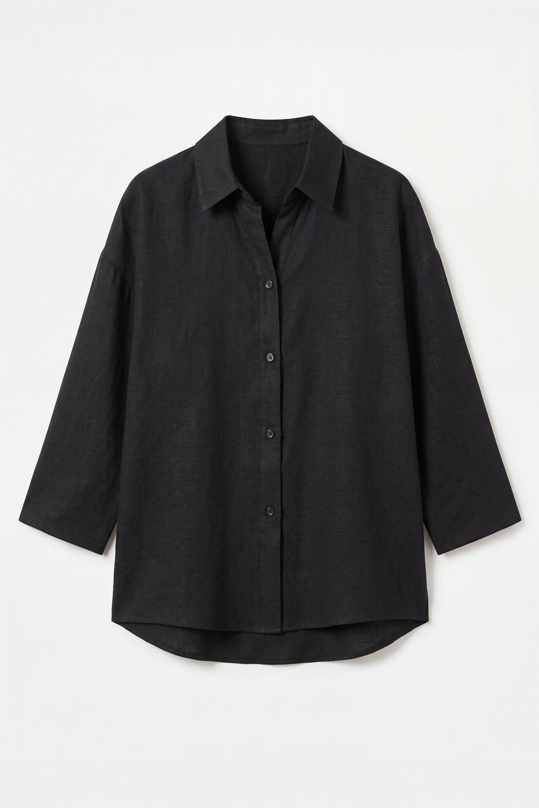 Black Shirt With Turnup Sleeves