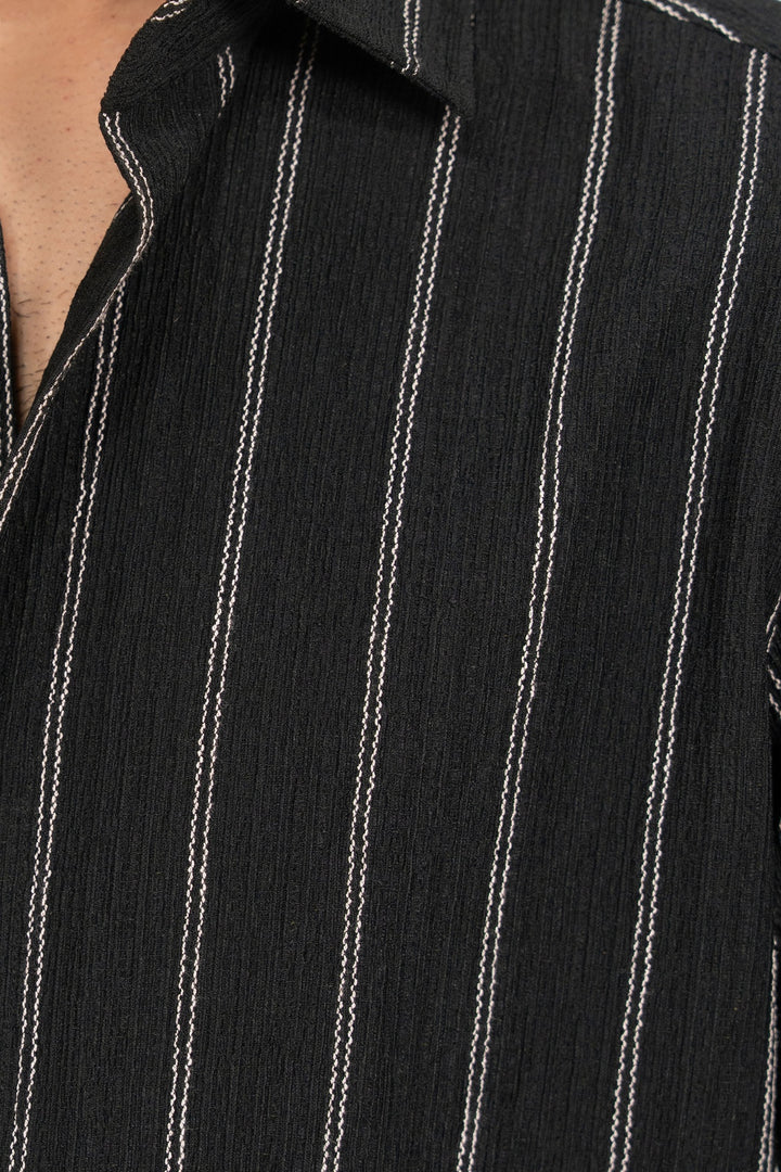 Black Striped Shirt