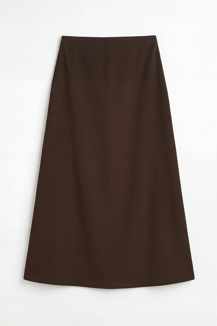 Brown Silk Skirt
