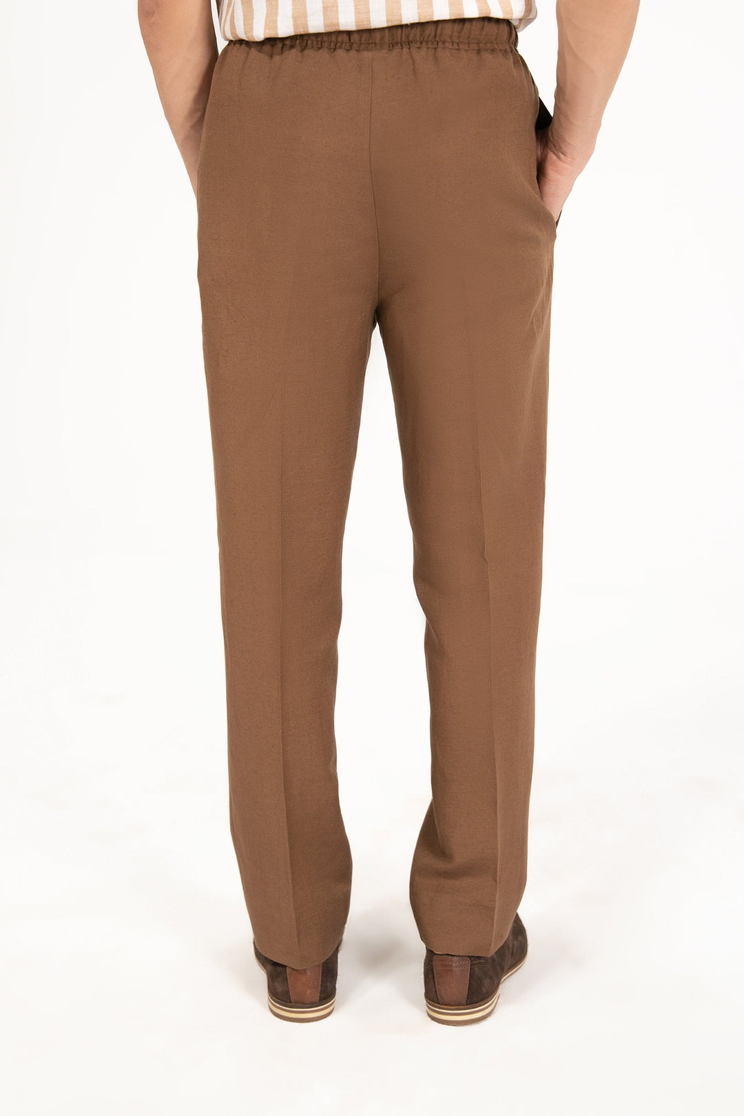 Chocolate Brown Linen Trouser