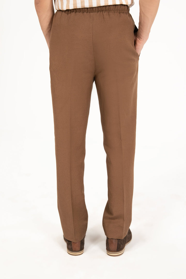 Chocolate Brown Linen Trouser