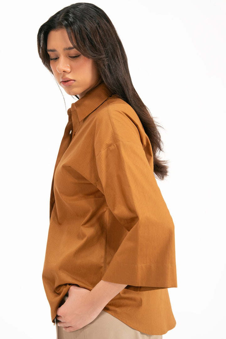 Mustard Herringbone Shirt