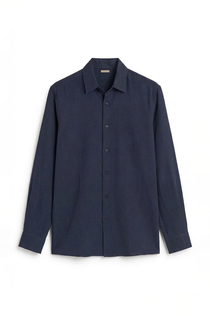 Navy Blue Linen Co-Ord Set