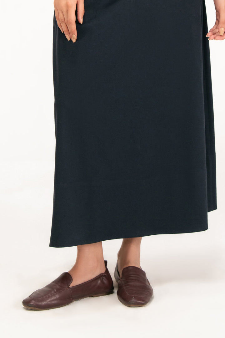 Navy Linen Skirt