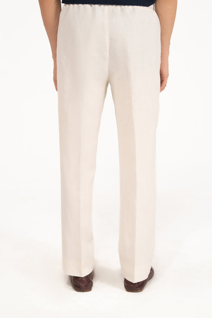 Offwhite Linen Trouser