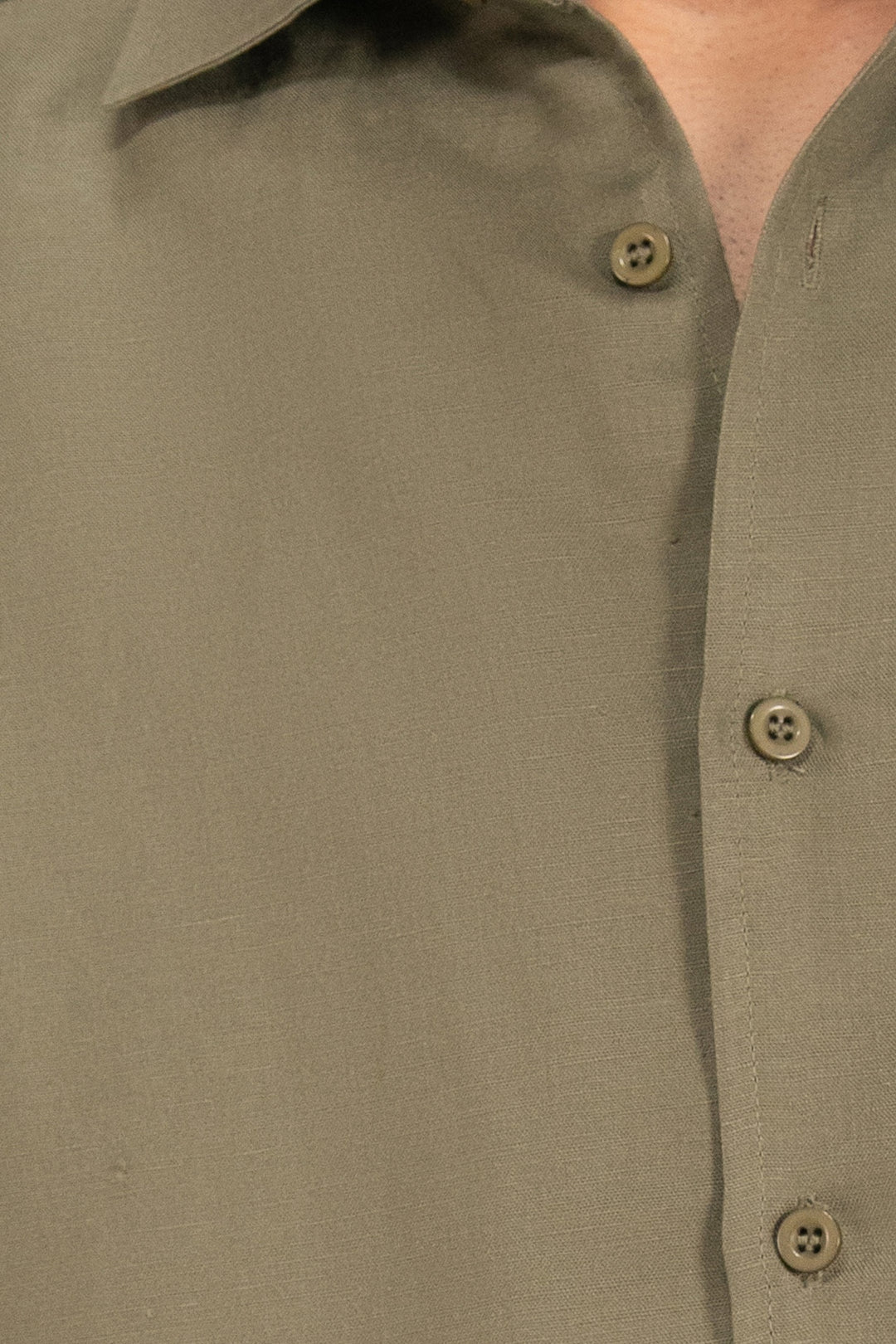 Olive Linen Shirt
