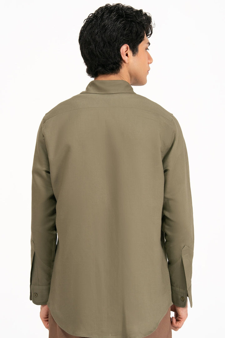 Olive Linen Shirt